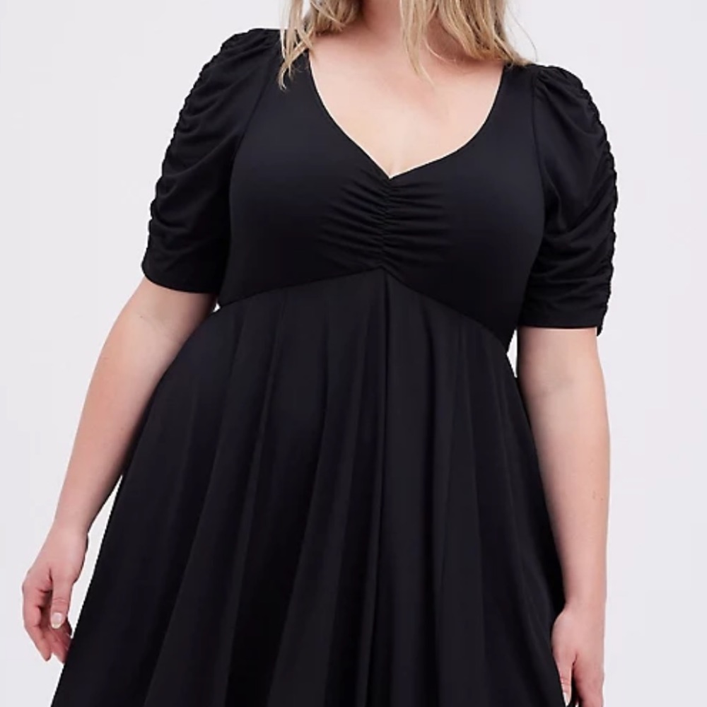 Mini Studio Knit Cinch Front Skater Dress - Picture 5 of 7